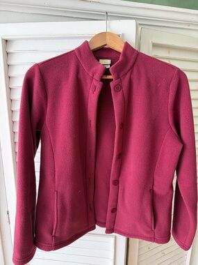 L.L. Bean Deep Berry Fleece Pullover